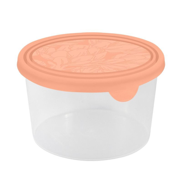 Контейнер пищевой 750мл 13*7,5см пластик Artichoke круглый персиковая карамель (26)