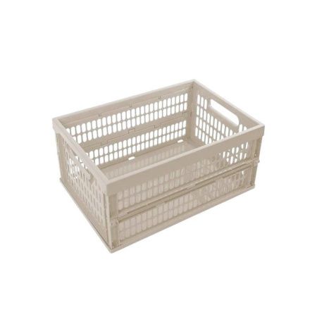 Ящик складной 47*34*24см пластик кремовый (11)