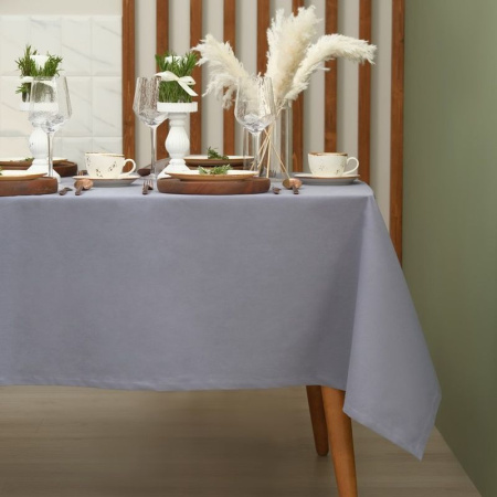 Скатерть кухонная 150*110см саржа 100% хлопок Kitchen синий (30)