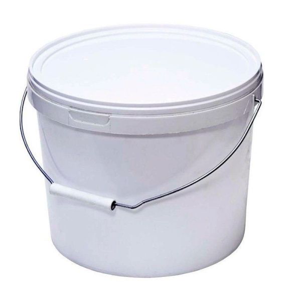 Ведро 11л пластик белое с крышкой