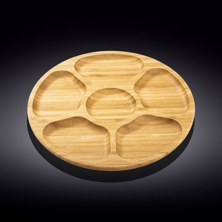 Менажница 6 секции 33см бамбук круглое WL-771227/A (4/24)