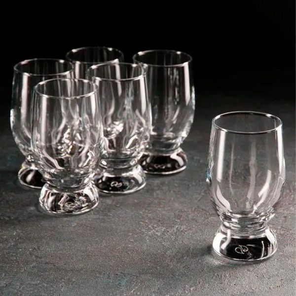 Стаканы набор 6шт 220мл 11,5* 5,5см стекло АКВАТИК низкие (8)