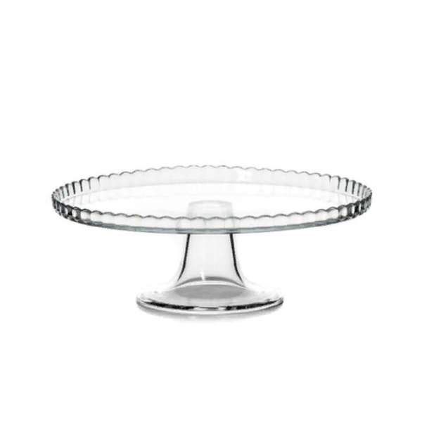Подставка для торта 28см стекло PATISSERIE на ножке бортик вверх 98259BV (4)