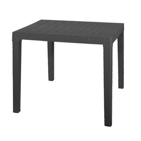 Стол 815*815*750мм пластик Rodos квадратный графитовый (1)