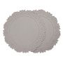 Салфетки сервировочные набор 2шт 38см ПВХ Экокожа серый (25)