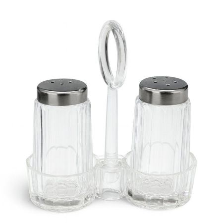 Набор для специй 2пр акрил на подставке серебро JC-17424 (96)