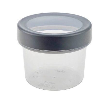 Емкость для сыпучих продуктов 500мл пластик ОПТИМ графитовый (12)