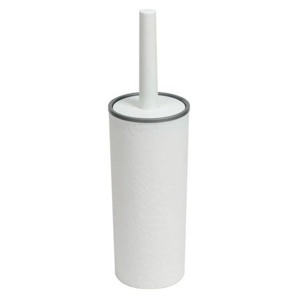 Ершик туалетный закрытый пластик Венеция белый/серебро (12)