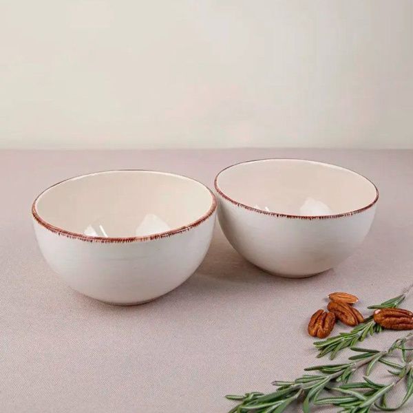 Тарелка глубокая 590мл 18см керамика Аэрография АРКТИКА (6/36)