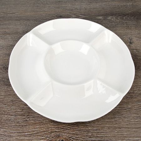 Менажница 5 секций 30*30*3см фарфор МАРШМЕЛЛОУ (20)