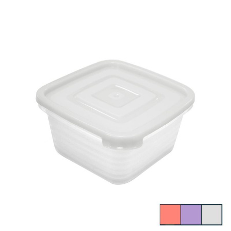 Контейнер пищевой СВЧ 450мл 12*12*6см пластик УНИКО квадратный С208 (52)
