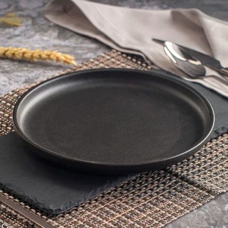 Тарелка мелкая 21см фарфор ROCK BLACK десертная DM8022 (6)