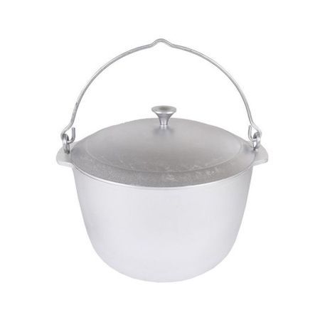 Котел походный 12л алюминий с крышкой ровное дно (3)