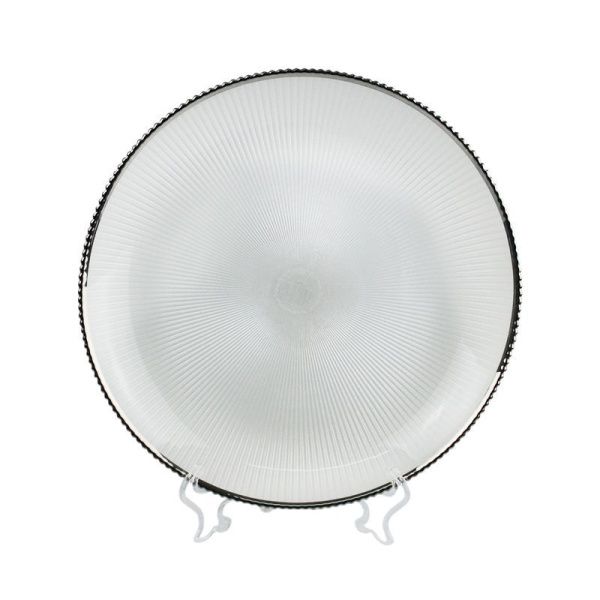 Тарелка мелкая 31см стекло обеденная JWE-030 (10)