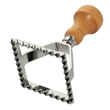 Пресс-форма для печенья, равиоли, пельменей 7*7см нерж.сталь дер.ручка (6/96)