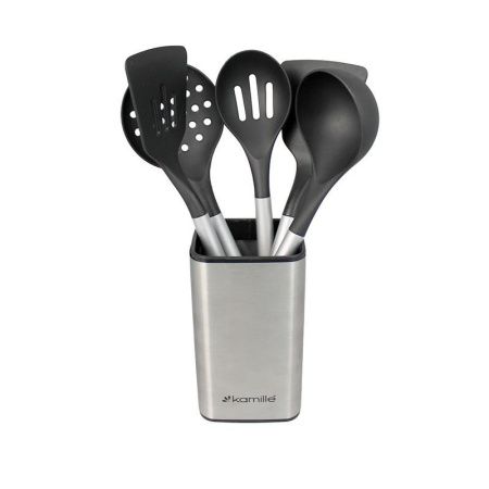 Набор кухонных принадлежностей 6пр нерж на подставке арт.5238