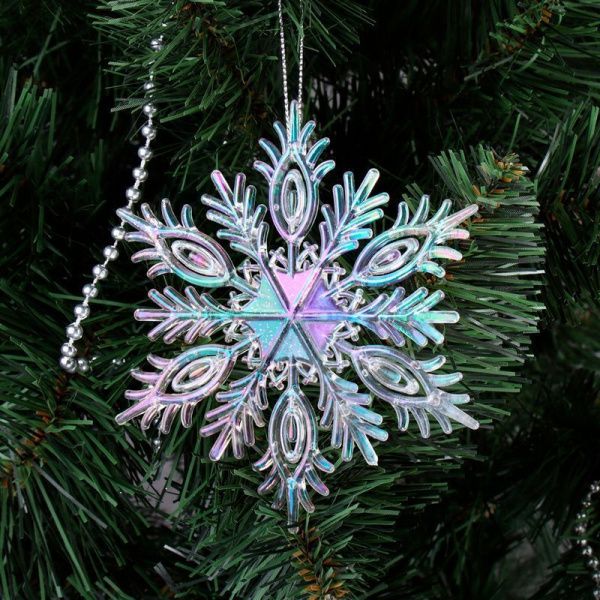 Украшение новогоднее Снежинка пластик LC24Y-015 (320)