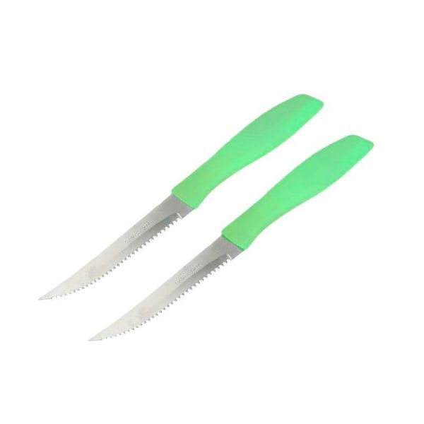 Ножи с зубчиками набор 2шт 11,5/21см нерж.сталь зеленый (600) JC-15552