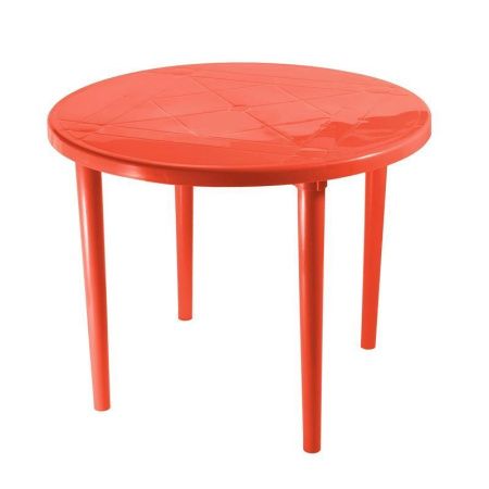 Стол круглый d910мм пластик красный (1)