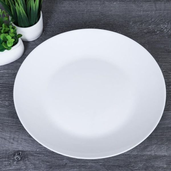 Тарелка мелкая 25,5см стеклокерамика белая обеденная LMLPP100 (36)
