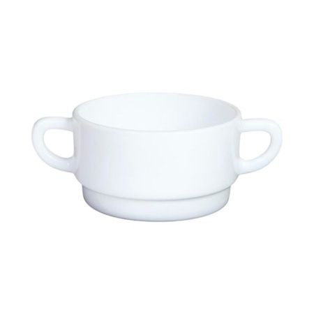 Бульонница 500мл стеклокерамика с ручками белая DM300Z (48)