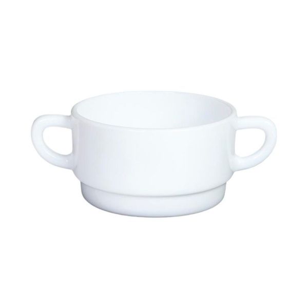 Бульонница 500мл стеклокерамика с ручками белая DM300Z (48)