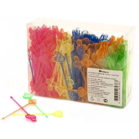 Шпажки для канапе 9см 400шт пластик КАРТА AVIORA (20)