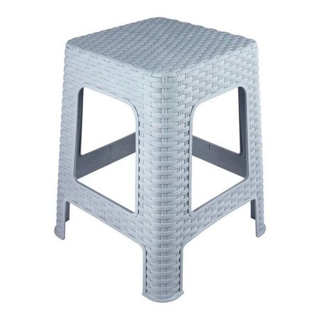 Табурет 360*360*450мм пластик АРТЛАЙН большой серый (7)