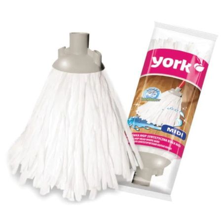 Насадка для швабры веревочная синтетика Миди белая YORK (21)