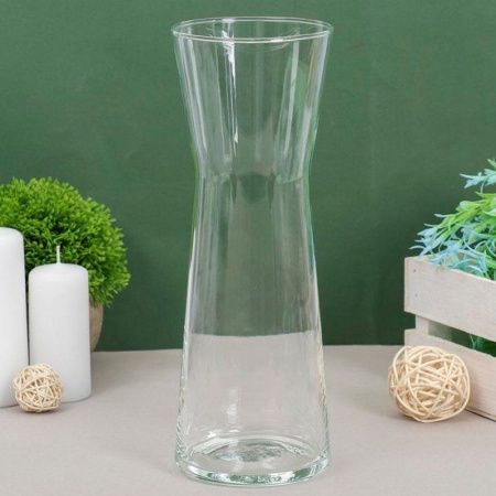 Ваза для цветов h26см d95см 1,28л стекло ЭЛС (1)