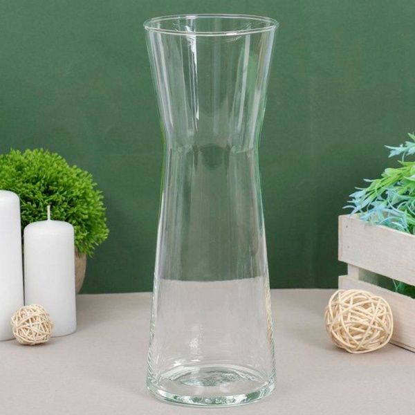 Ваза для цветов h26см d95см 1,28л стекло ЭЛС (1)