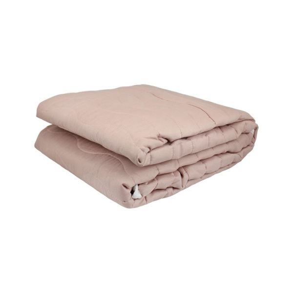 Покрывало 150*217 микрофибра однотонное стеганное Пыльная роза 15-1512