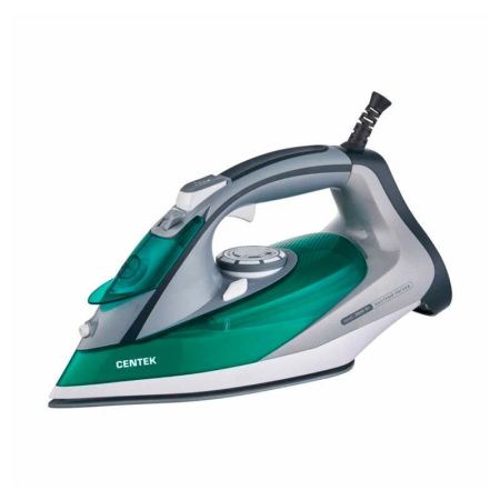 Утюг пластик Centek CT-2309 зеленый 2800Вт 270мл, керам.подошва, самоочистка (6)