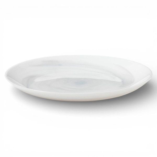 Тарелка мелкая 19см стеклокерамика ДИВАЛИ МАРБЛ БЕЛЫЙ десертная Q8815 (24)