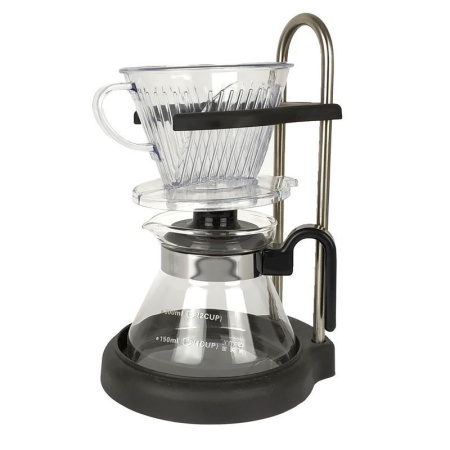 Набор для заваривания кофе (пуровер) 24*14см стекло f-811/JC-10878 (12)