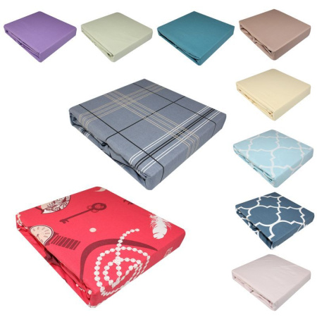 Простыня на резинке 160*200*20 поплин LeSonnet (пл.110)