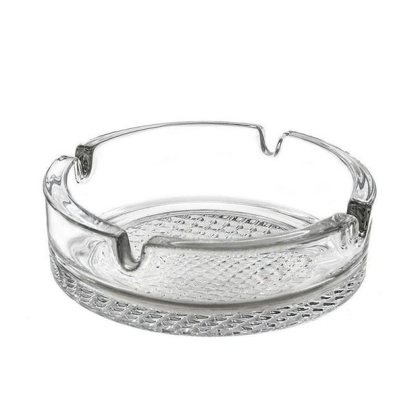 Пепельница 10*8*3,2см стекло круглая 04с1162 (24)