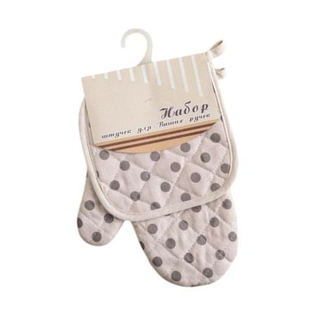 Кухонный набор 2пр (прихватка, рукавица) рогожка РОКЕТ LeSonnet арт. 24