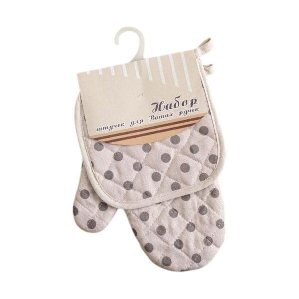 Кухонный набор 2пр (прихватка, рукавица) рогожка РОКЕТ LeSonnet арт. 24