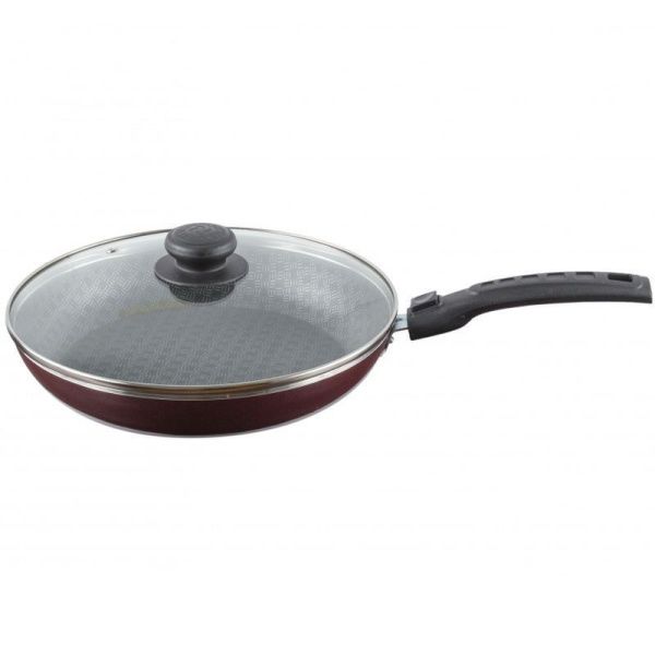 Сковорода 20см алюминий АП LACE стекл.крышка со съемной ручкой (6)
