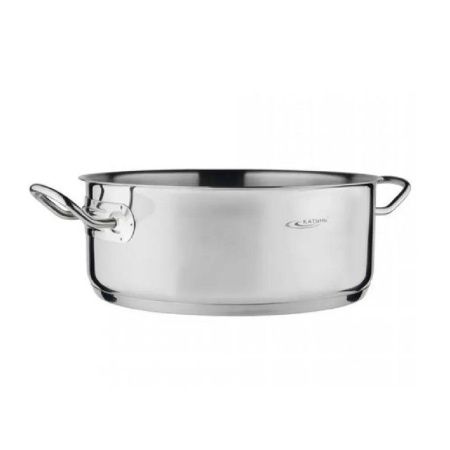 Кастрюля нерж.сталь 18л ОБЩЕПИТ низкая без крышки d40см h15см индукция ТРС КТ-ОБ-18Н (1)