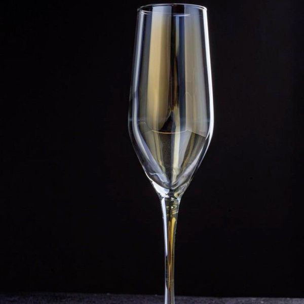 Бокалы для шампанского набор 6шт 160мл стекло ЗОЛОТИСТЫЙ ХАМЕЛЕОН (4)