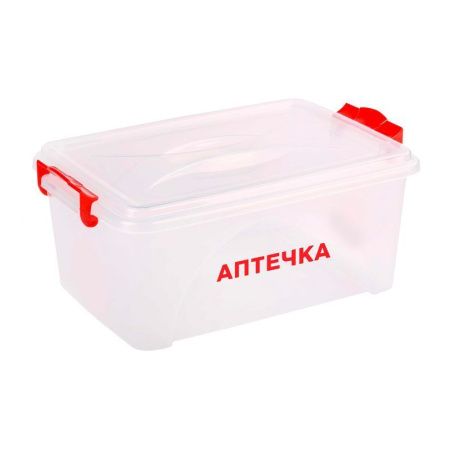 Контейнер для хранения 7,5л 352*237*145мм пластик Аптечка с ручками (10)