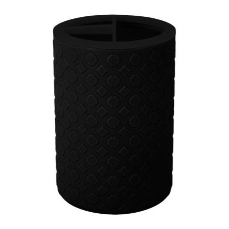 Подставка для зубных щеток 7,8*11,8см пластик BLACK (24)