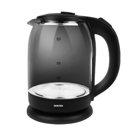 Чайник электрический 1,8л стекло Centek CT-0010 черный 1900Вт LED индикатор защита от перегрева (12)