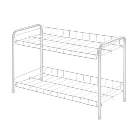 Полка для обуви 2 секции 435*660*300мм металл белая матовая ЭТ3 (1)