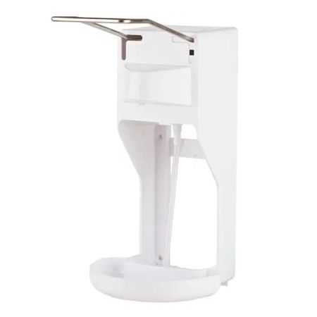 Дозатор локтевой МДУ-10 белый с нерж сталь ручкой 1л Россия (1)