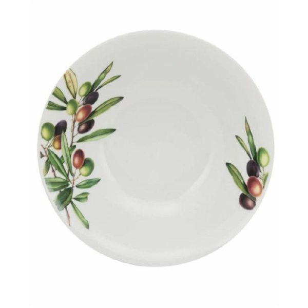 Тарелка мелкая 17,5см фарфор ОЛИВКИ плоская круглая (12/96)