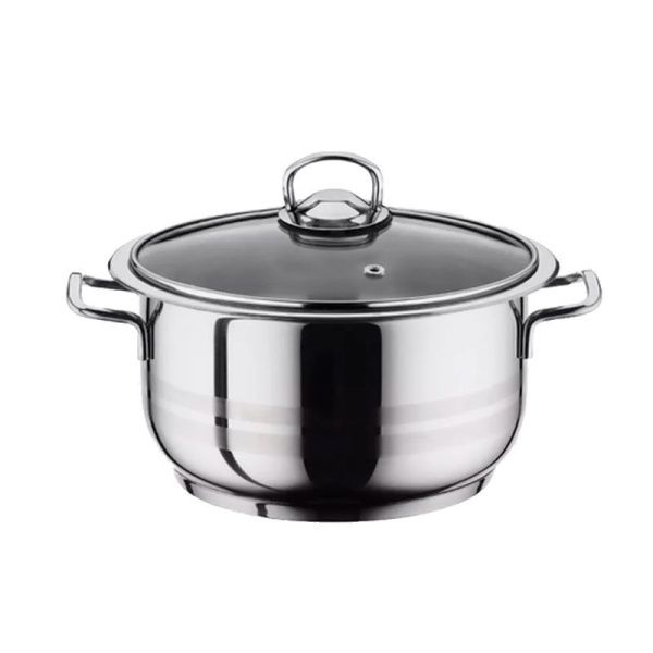 Кастрюля 1,7л нерж.сталь ВЕГА стекл.крышка 16см h10см арт.43020-16-0 (6)