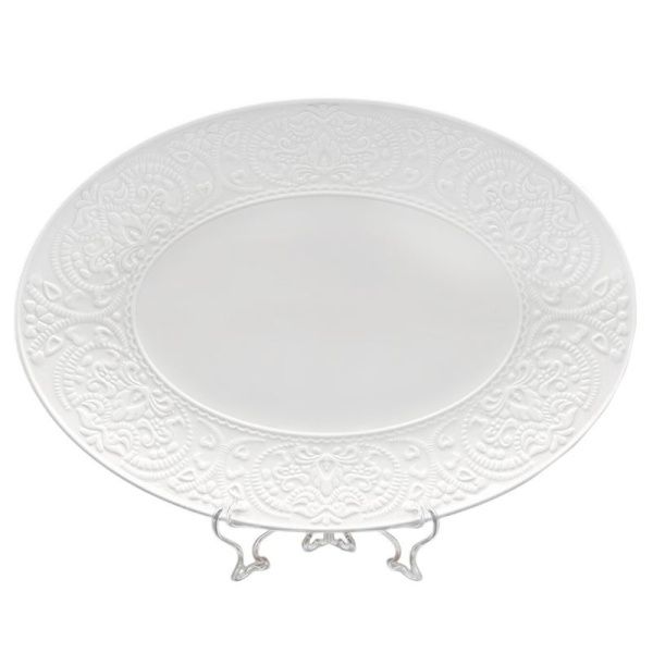 Блюда набор 2шт 30*22см фарфор АЖУР КЛАССИК овальные (12)